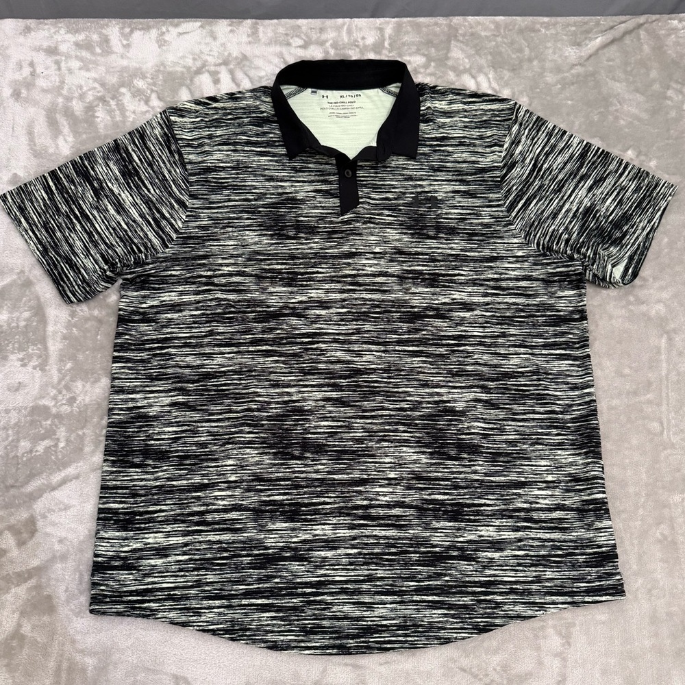 Under Armour Iso-Chill Polo‎ Shirt Mens XL Striped Golf Performance